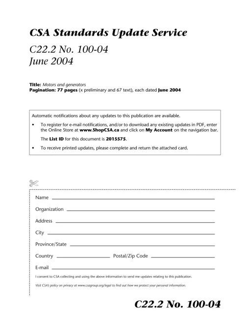 CSA C22.2 NO. 100-04 (R2013) pdf