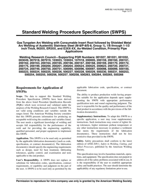 AWS B2.1-8-216:2001 (R2012) pdf