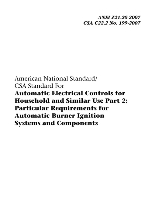 CSA ANSI Z21.20-2007/C22.2 NO. 199-2007 (R2012) pdf