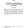 Performance-Based Specifications for Concrete to Advance Sustainable Development pdf