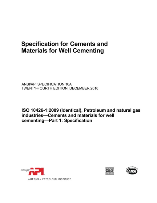 API Spec 10A (R2015) pdf