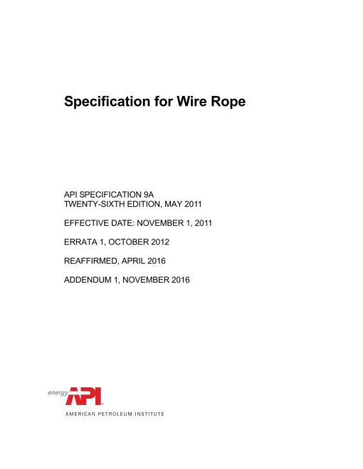 API Spec 9A (R2016) pdf