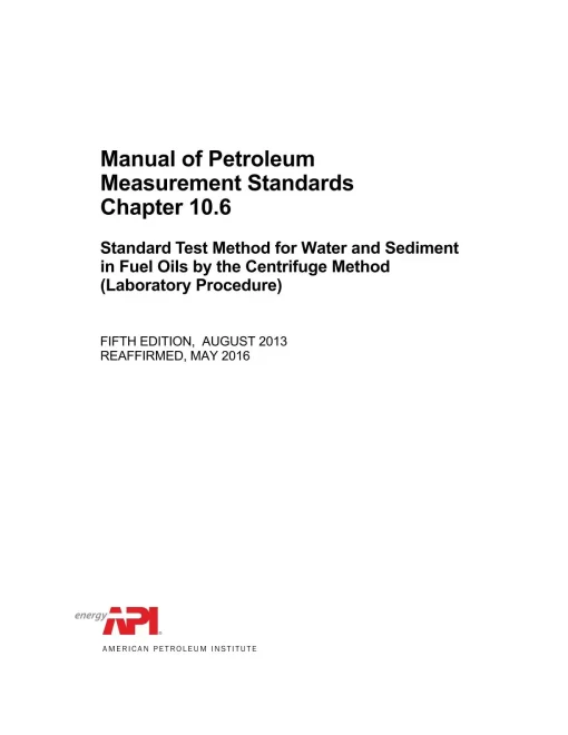 API MPMS Chapter 10.6 (R2016) pdf