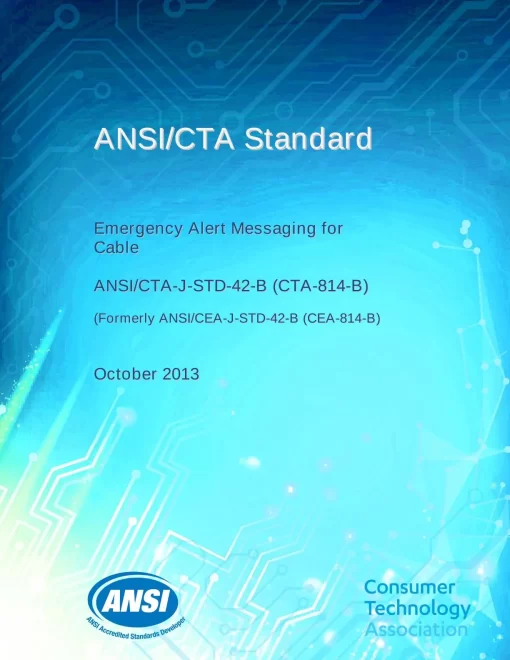 CTA J-STD-42-B (CTA-814-B) pdf