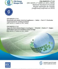 CSA E60335-2-7:13 (R2019) pdf