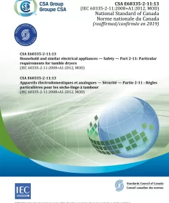 CSA E60335-2-11:13 (R2019) pdf