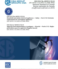 CSA C22.2 NO. 60335-2-52:14 (R2019) pdf