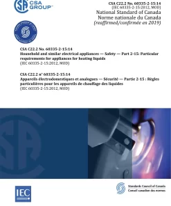 CSA C22.2 No. 60335-2-15:14 (R2019) pdf