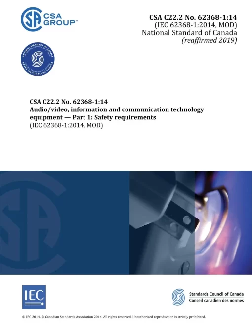 CSA C22.2 NO. 62368-1:14 (R2019) pdf