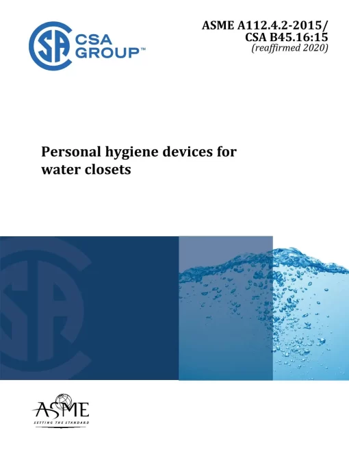 CSA B45.16-15/ASME A112.4.2-2015 (R2020) pdf
