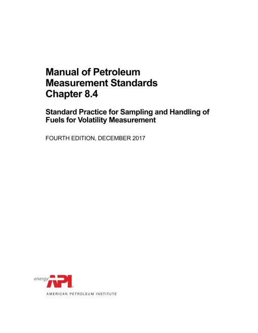 API MPMS Chapter 8.4 pdf