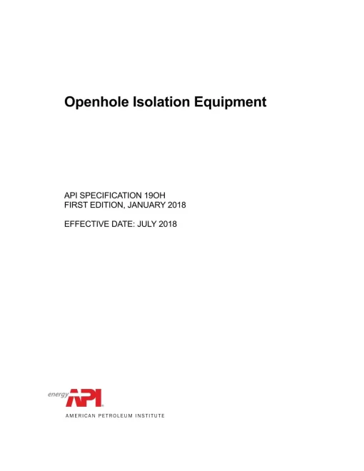 API Spec 19OH pdf