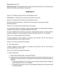 API Spec 20E Addendum 2 pdf