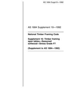 AS 1684 SUPP 10-1992 pdf