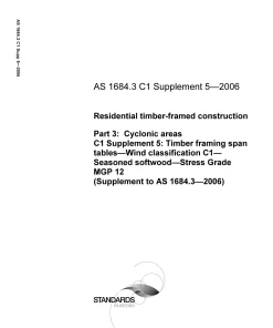 AS 1684.3 C1 SUPP 5-2006 pdf