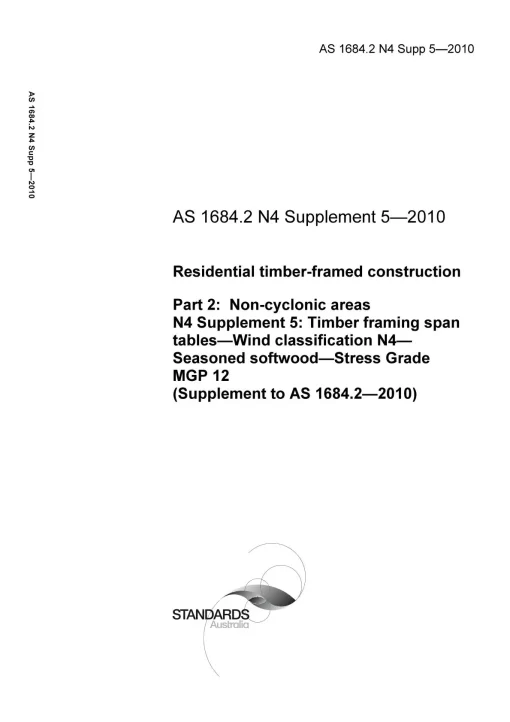 AS 1684.2 N4 SUPP 5-2010 pdf