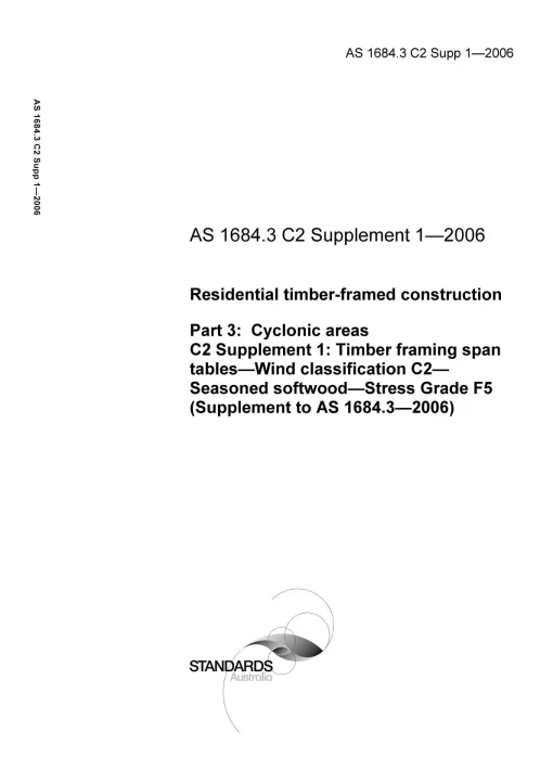 AS 1684.3 C2 SUPP 1-2006 pdf