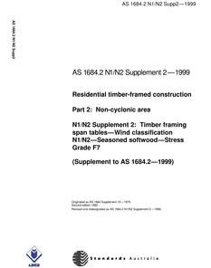 AS 1684.2 N1 N2 SUPP 2-1999 pdf