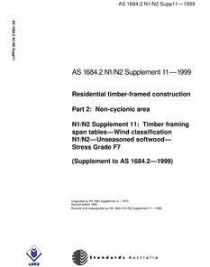 AS 1684.2 N1 N2 SUPP 11-1999 pdf