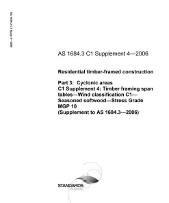 AS 1684.3 C1 SUPP 4-2006 pdf