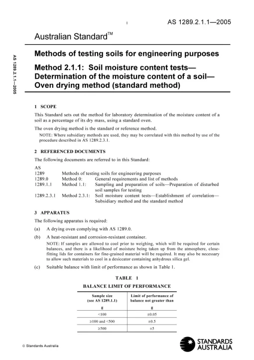 AS 1289.2.1.1-2005 pdf