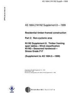 AS 1684.2 N1 N2 SUPP 8-1999 pdf