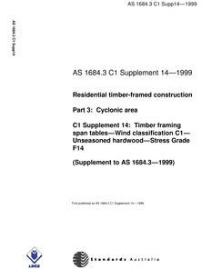 AS 1684.3 C1 SUPP 14-1999 pdf