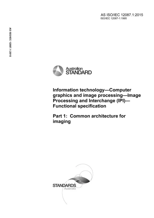 AS ISO/IEC 12087.1:2015 pdf