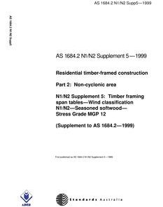 AS 1684.2 N1 N2 SUPP 5-1999 pdf