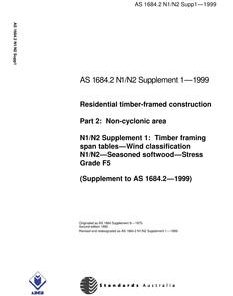 AS 1684.2 N1 N2 SUPP 1-1999 pdf