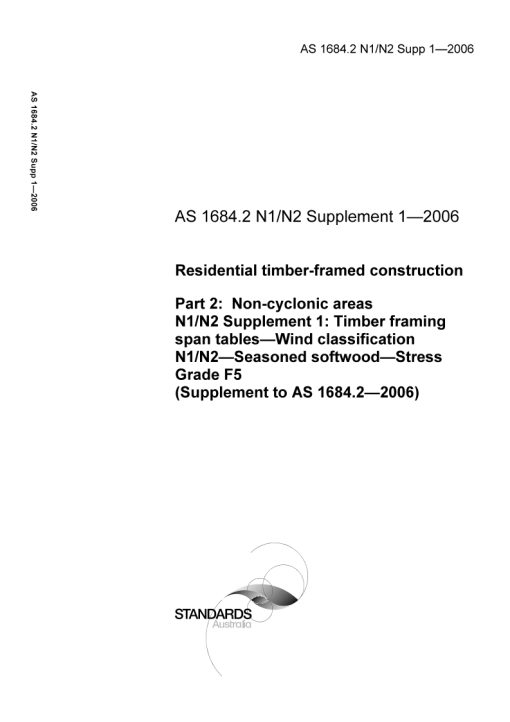 AS 1684.2 N1 N2 SUPP 1-2006 pdf