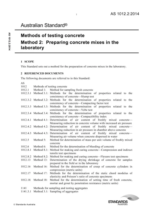 AS 1012.2:2014 pdf