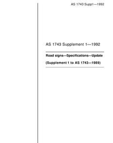 AS 1743 SUPP 1-1992 pdf