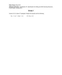 API Spec 4F Errata 1 pdf