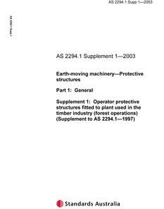 AS 2294.1 SUPP 1-2003 pdf