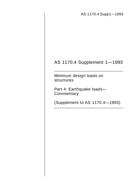 AS 1170.4 SUPP 1-1993 pdf