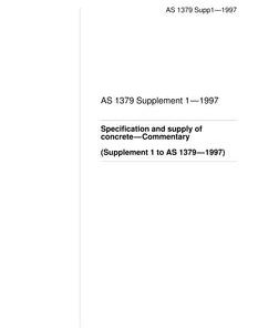 AS 1379 SUPP 1-1997 pdf