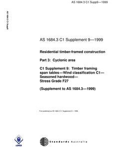 AS 1684.3 C1 SUPP 9-1999 pdf