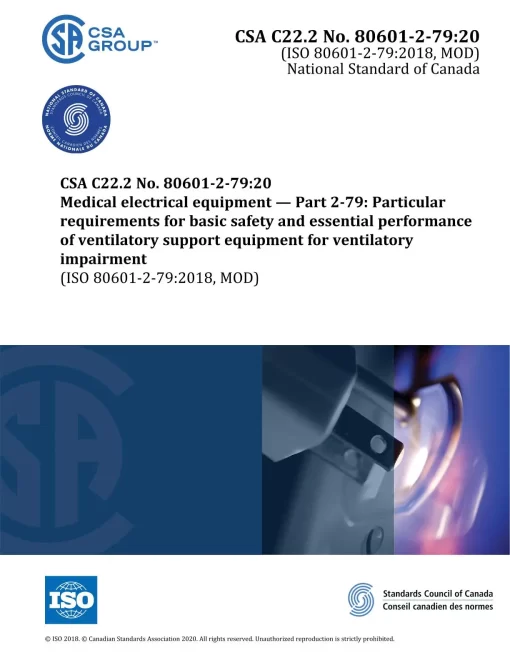 CSA C22.2 No. 80601-2-79:20 pdf