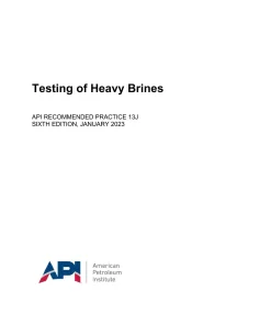 API RP 13J pdf