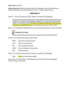 API RP 92S Addendum 1 pdf