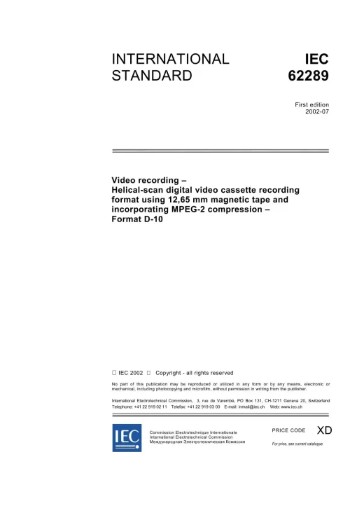 IEC 62289 Ed. 1.0 en:2002 pdf