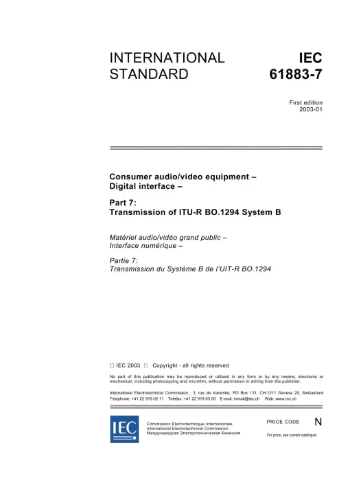 IEC 61883-7 Ed. 1.0 en:2003 pdf