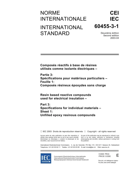 IEC 60455-3-1 Ed. 2.0 b:2003 pdf