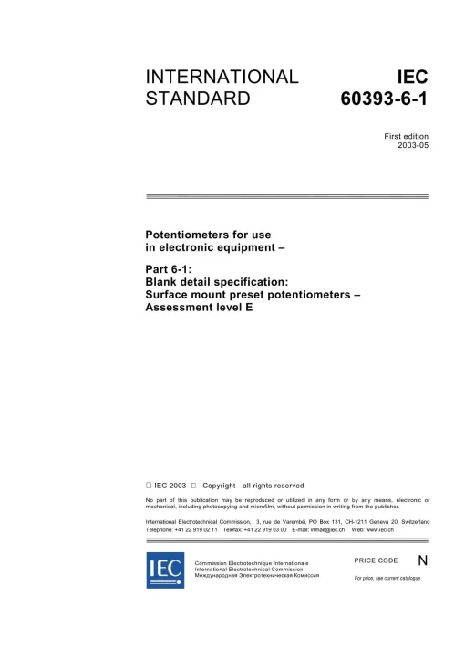 IEC 60393-6-1 Ed. 1.0 en:2003 pdf