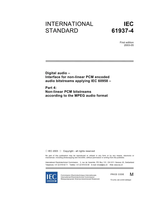 IEC 61937-4 Ed. 1.0 en:2003 pdf