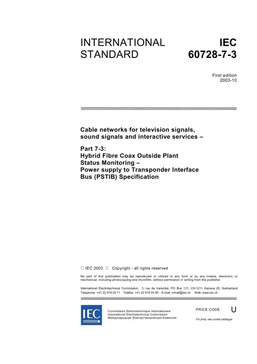 IEC 60728-7-3 Ed. 1.0 en:2003 pdf