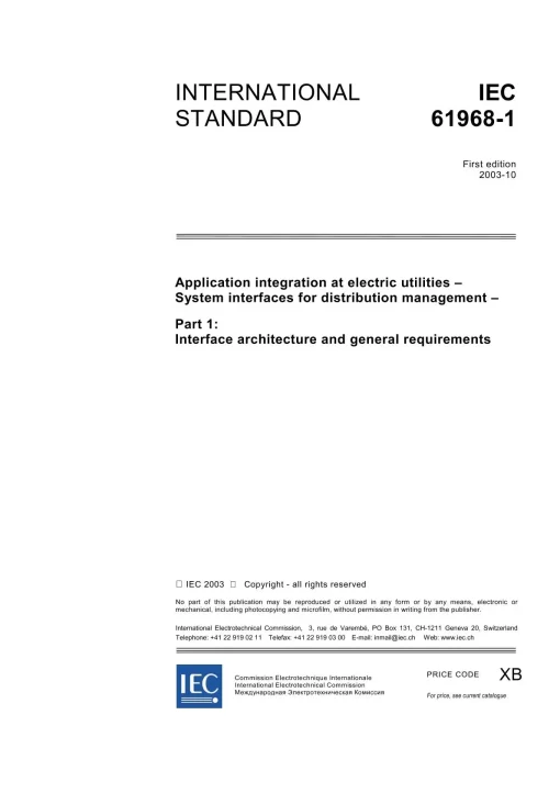 IEC 61968-1 Ed. 1.0 en:2003 pdf