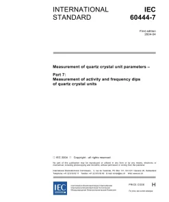 IEC 60444-7 Ed. 1.0 en:2004 pdf