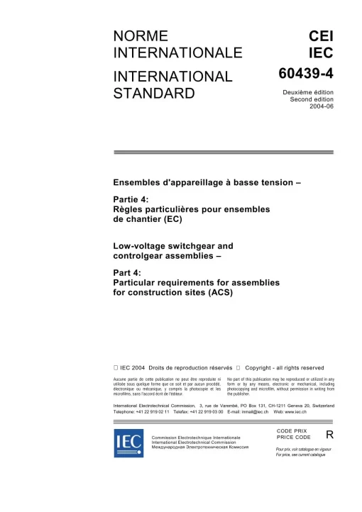 IEC 60439-4 Ed. 2.0 b:2004 pdf